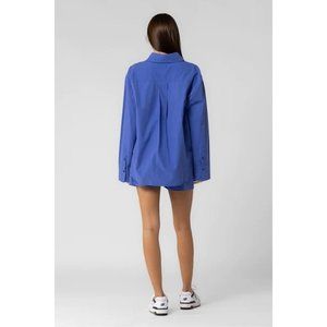 Womens Leighton Shorts Small Cobalt Blue Elastic Waist Lounge Pull On